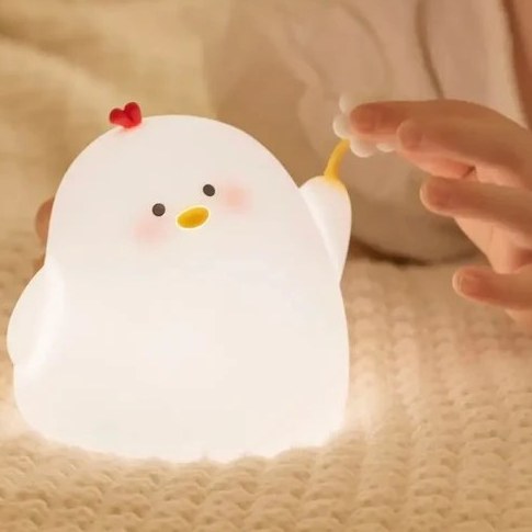 چراغ خواب سیلیکونی جوجه و گل