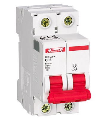 کلید مینیاتوری دو پل ۳۲ آمپر ۶KA